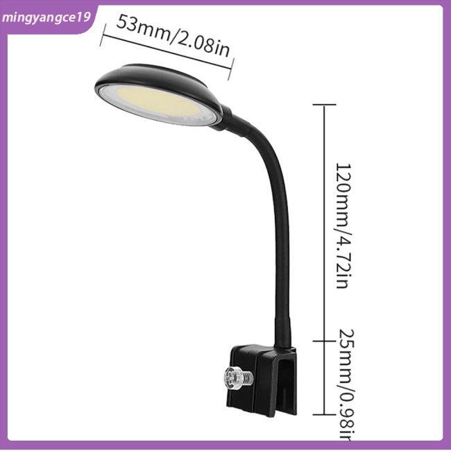 Cod aquarium mini light led đèn kẹp bể cá đèn chiếu sáng usb cob độ sáng cao đèn cỏ nước tròn