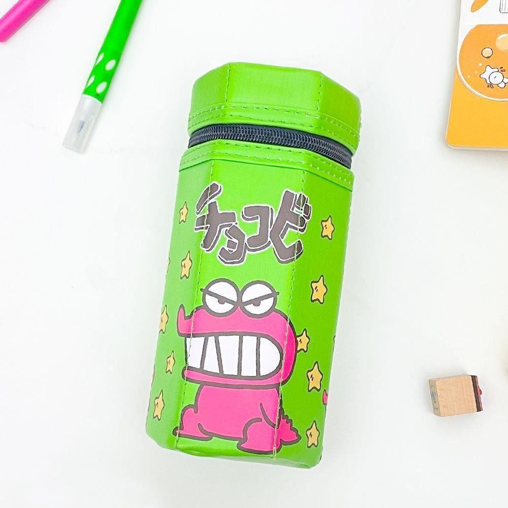 Ống đựng bút MMULCK hình lục giác bằng da PU hoạt hình Cinnamoroll Kuromi Pochacco My Melody sức chứa lớn làm quà tặng