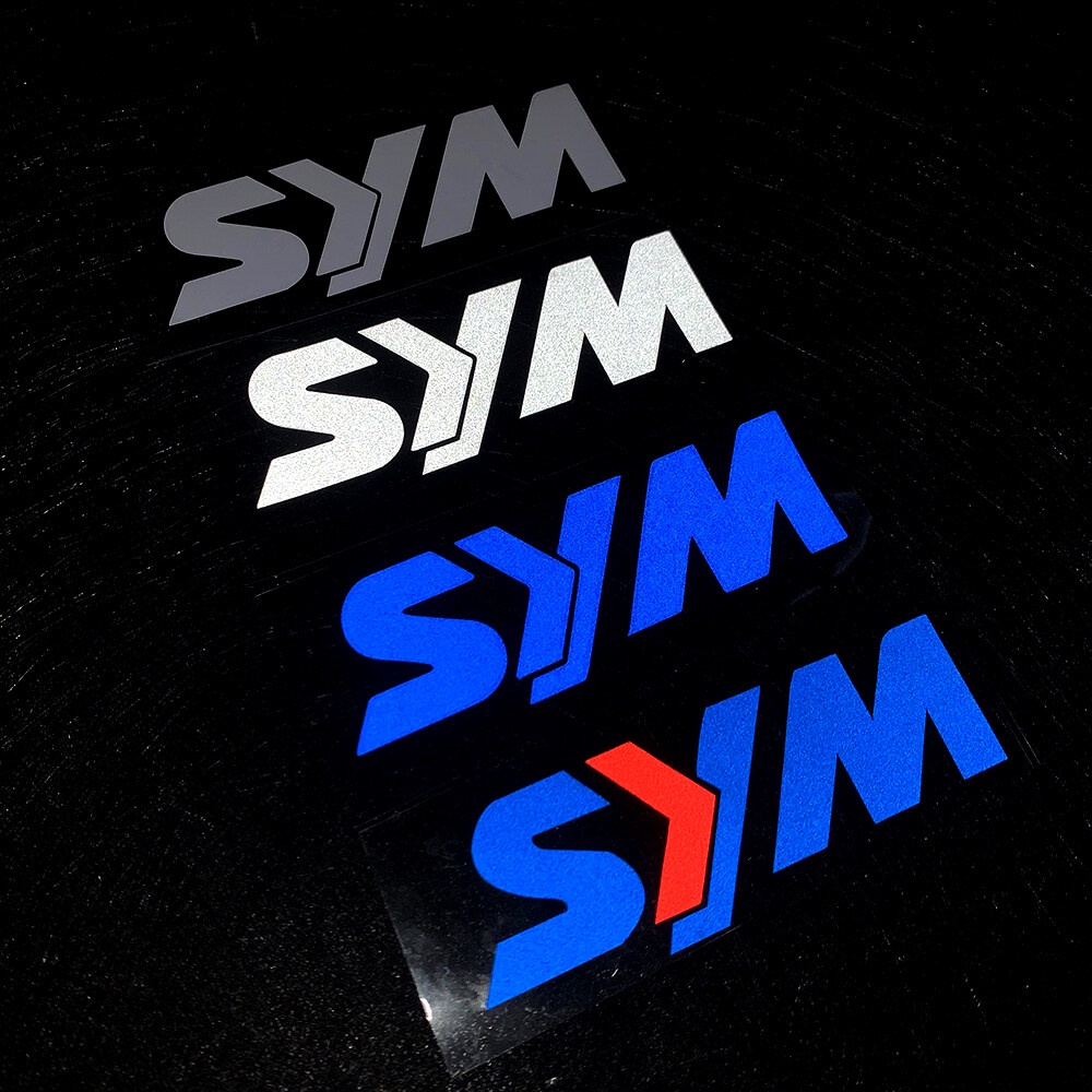 Đối với sym vf3i motorcycle reflective sticker sym logo biểu tượng decal phụ kiện trang trí xe máy đầu bên thân gương chiếu hậu