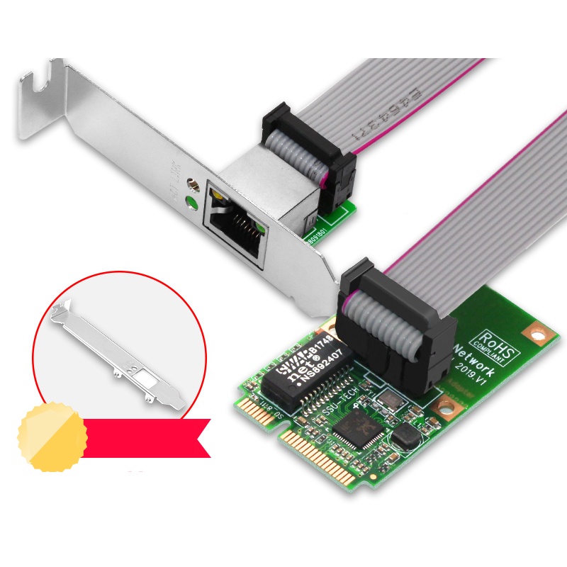 Mini PCI-E Card Mạng Adapter Internet Free Lan Adapter Ethernet Gigabit Card Mạng RJ45 Lan Card Real