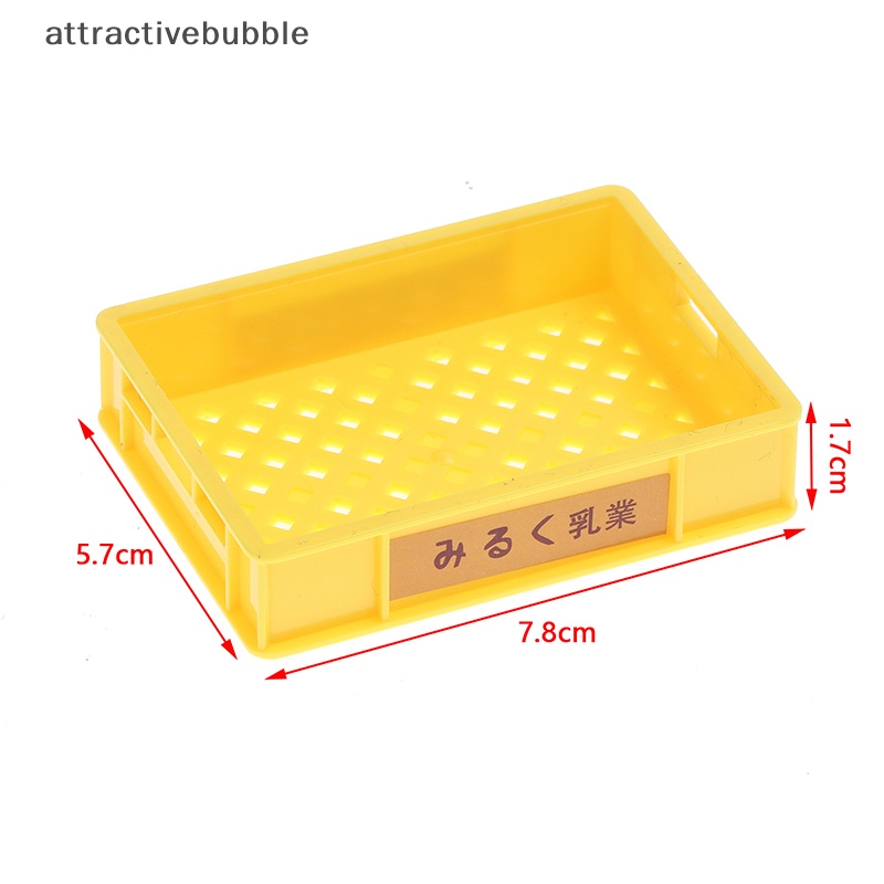 Atvn trang trí nhà bếp đồ chơi nhà búp bê phụ kiện siêu thị trang trí cảnh 1:12 đồ uống thu nhỏ giỏ đựng bánh mì sữa mô hình martijn