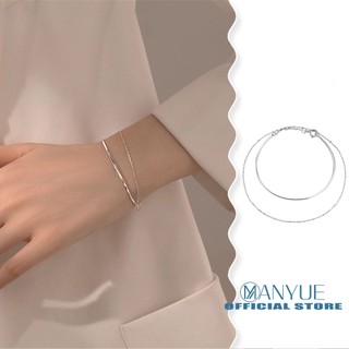 Vòng Tay Hai Lớp Bằng Bạc 925 Đính Hạt Charm Dành Cho Nữ
