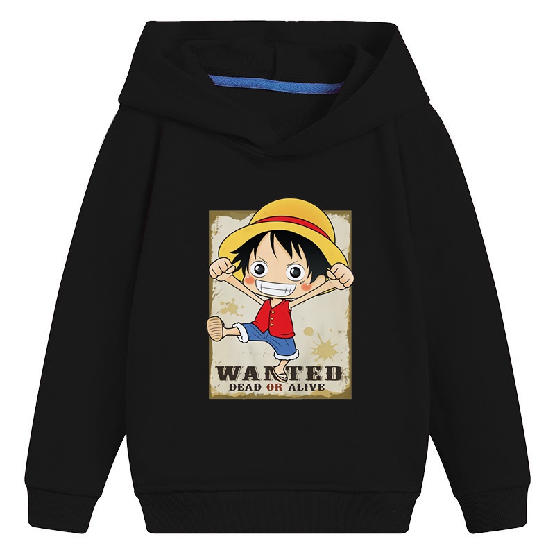 Dễ Thương Áo Hoodie In Hình Nhân Vật luffy Trong Phim Hoạt Hình one piece Dành Cho Các Bé