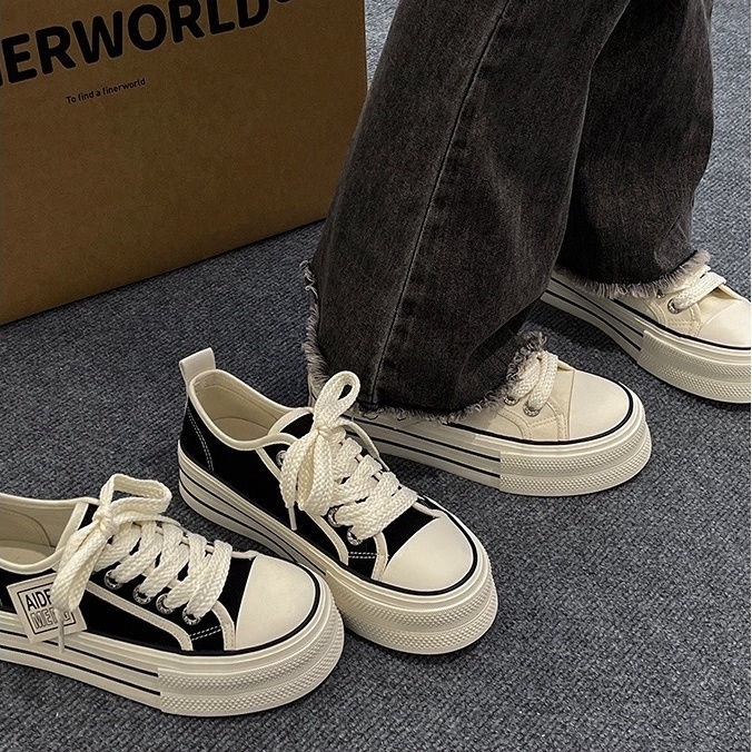 BẠCH LỘC ĐẠI NHÂN✨️Giày Mũi Tròn Tối Giản Nhẹ Nhàng Và Không Khí Và Không Khí Cho Nữ