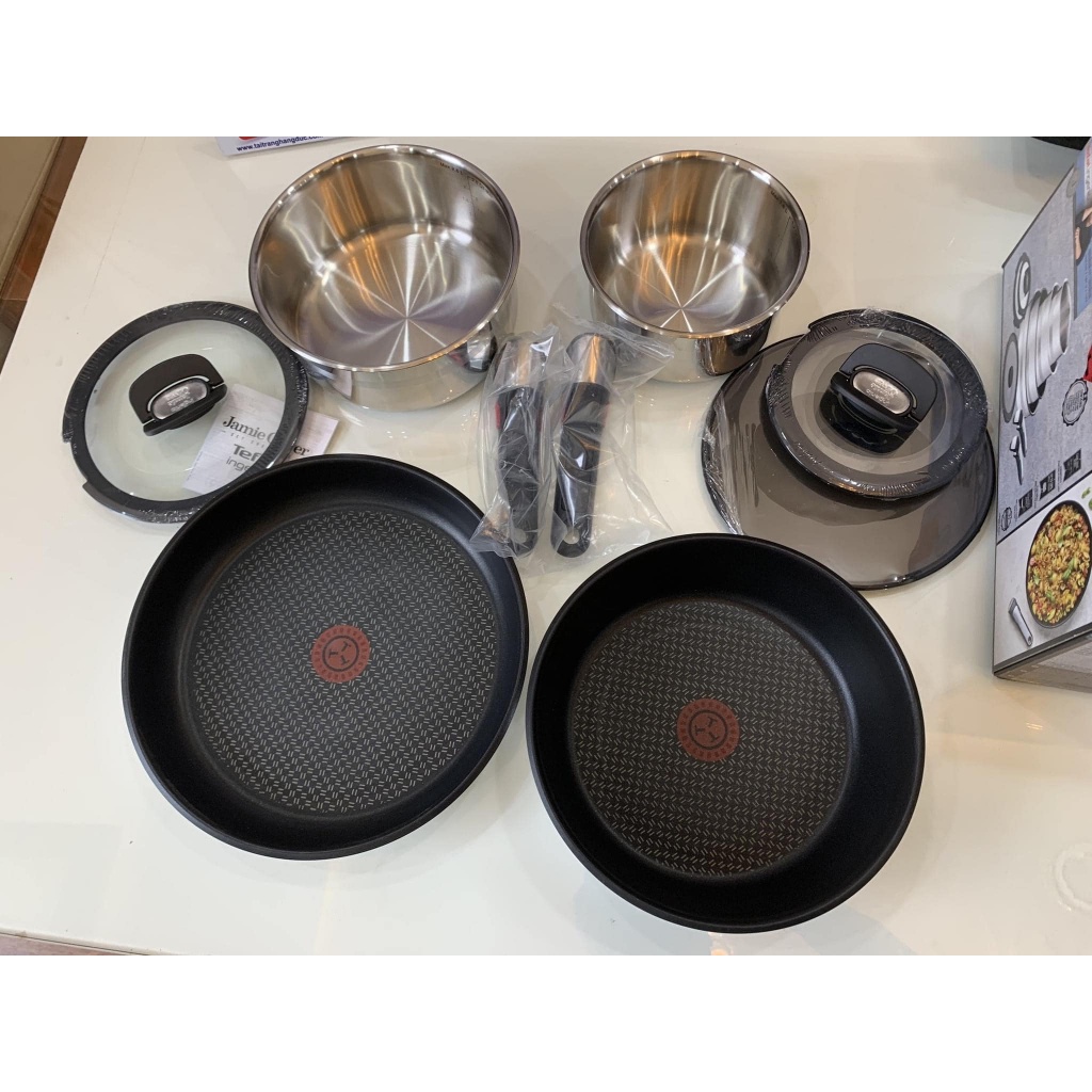 Bộ Nồi Chảo 9 Món TEFAL INGENIO JAMIE OLIVE L95691, Dùng Cho Mọi Loại Bếp, Nhập Pháp, Giadungnhapkhau_68