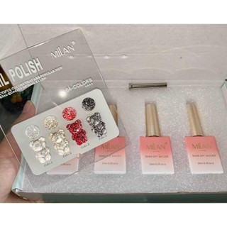 Set Sơn Gel Nhũ Flash 4 Màu Flash Milan Vàng Bạc Đỏ Đen [ Tặng Bảng Màu ] - manh219