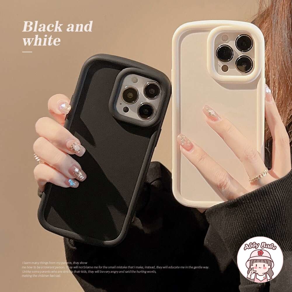 Ốp Điện Thoại TPU Mềm Bóng Dày Dặn Màu Trơn Đơn Giản Bảo Vệ Ống Kính Máy Ảnh Cho IPhone 14 Pro Max 13 12 11 Pro Max