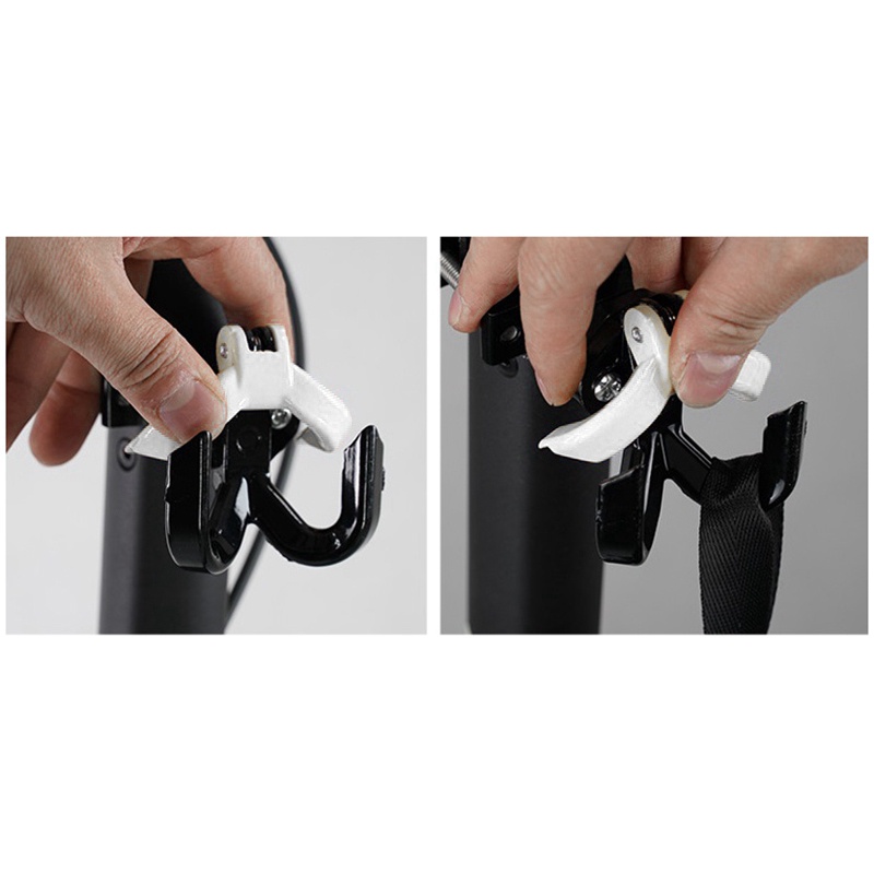 Set 2 Móc Treo Túi Nhôm Màu Đỏ Và Trắng Đen Dành Cho Xe Scooter Điện Ninebot Max G30