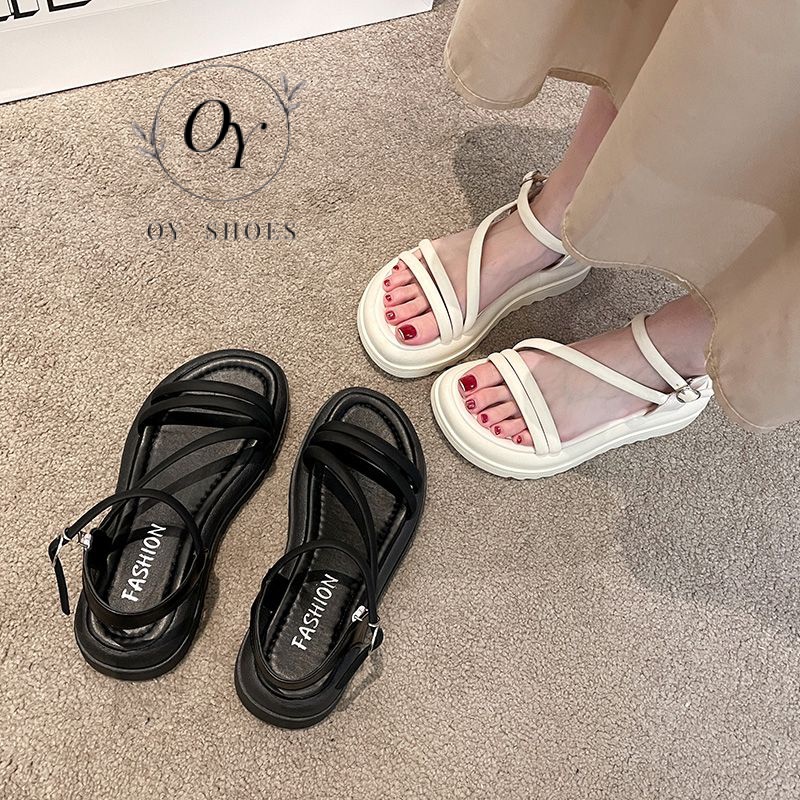 Giày Sandal Đế Dày Chống Trượt Phong Cách Pháp Thời Trang Mùa Hè 2023 Mới Cho Nữ