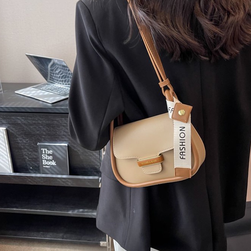 Túi Đeo Vai Hình Vuông Cỡ Nhỏ Màu Sắc Tương Phản Chất Lượng Cao Phong Cách retro