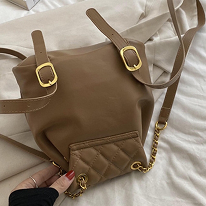 Ba Lô Dây Rút mini Mềm Mại Có Khóa Hình Thoi Thời Trang Cho Nữ