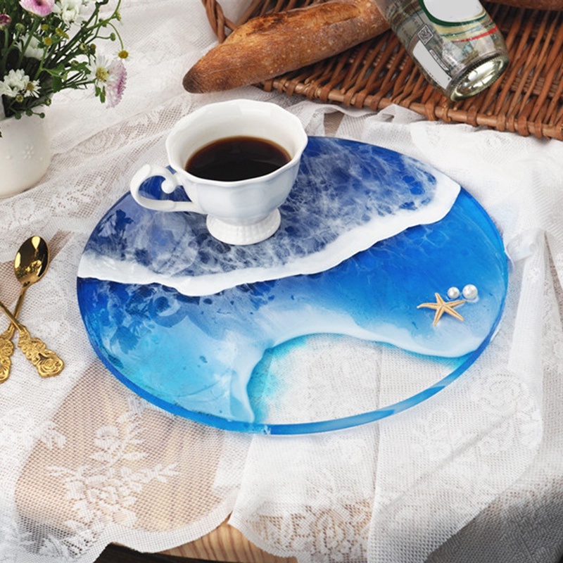 Khuôn silicone Hình Tròn 30cm Làm Đế Lót Ly Bằng epoxy resin epoxy resin Nghệ Thuật