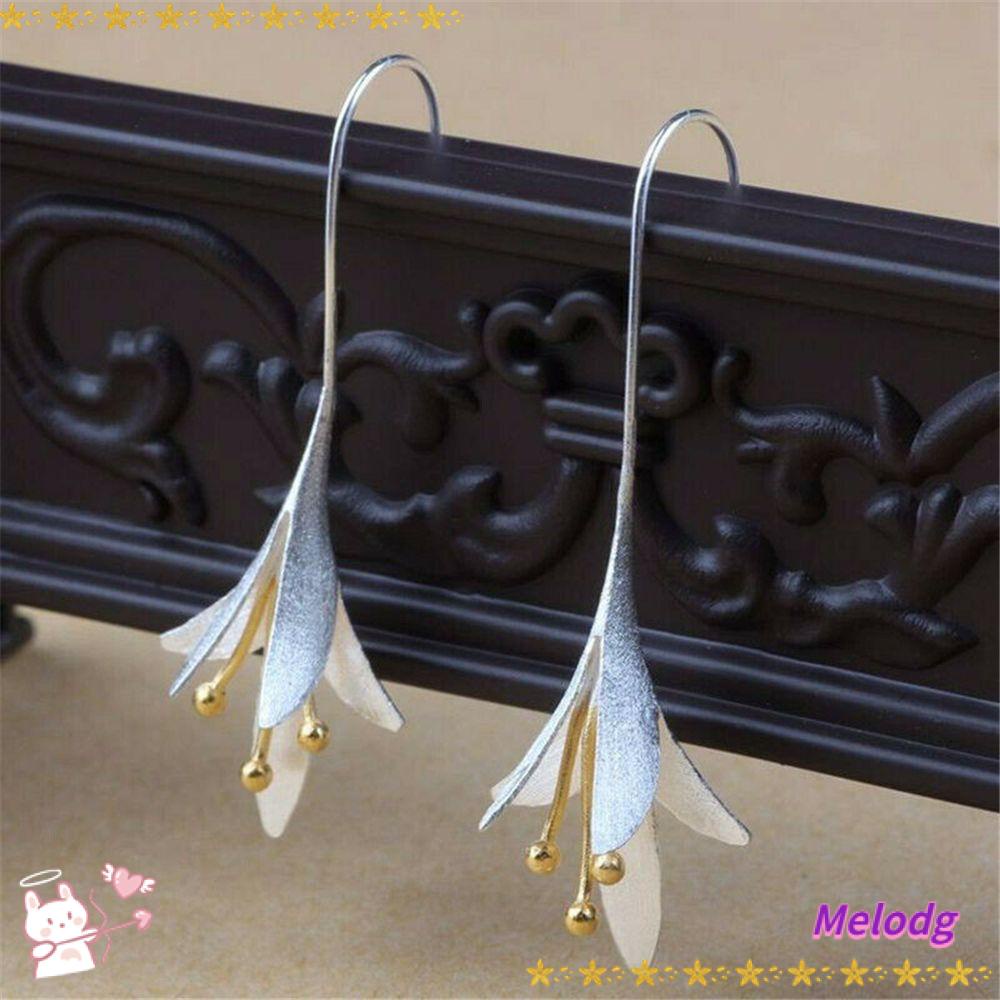 Bông Tai Mạ Bạc 925 Hình Cánh Hoa Vỏ Sò Thời Trang Cho Nữ|Khuyên Tai Dáng Dài Phong Cách Vintage Thời Trang