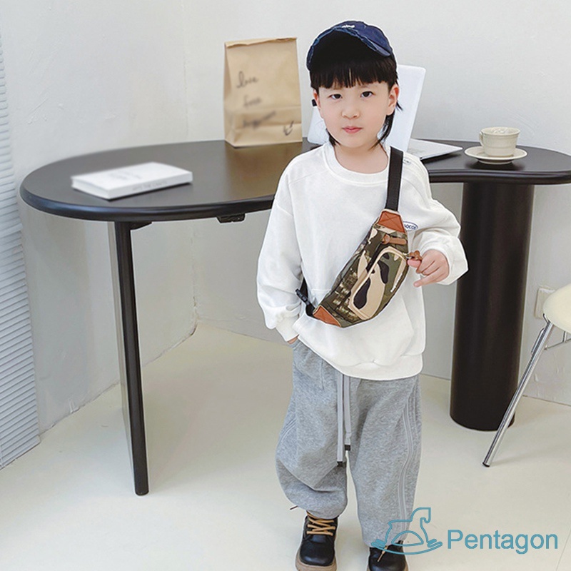 Túi Đeo Chéo Siêu Nhẹ In Họa Tiết Rằn Ri Phong Cách Hàn Quốc Cho Bé