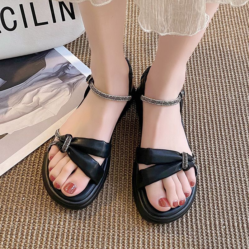 Giày Sandal Đế Bằng Dày Dặn Thời Trang Dành Cho Nữ