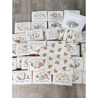 Hộp 5 khăn sữa sợi muslin Monona 30*30cm cho bé