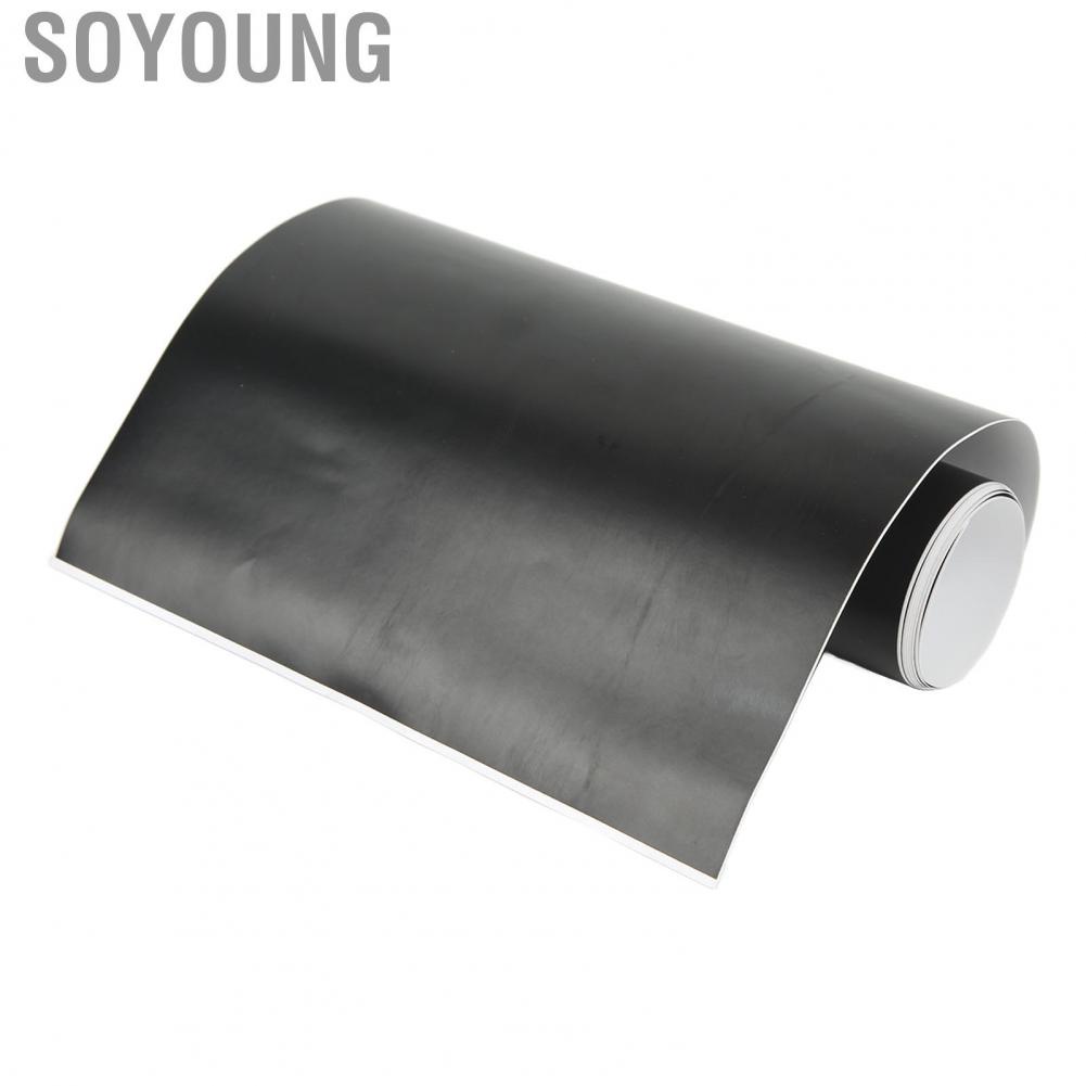 Soyoung 130 X 20cm Car Windscreen Sun Strip Sticker Matte Black PVC Windshield Protection Universal
