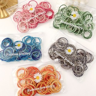 Set 100 Dây Thun Cột Tóc Nhiều Màu