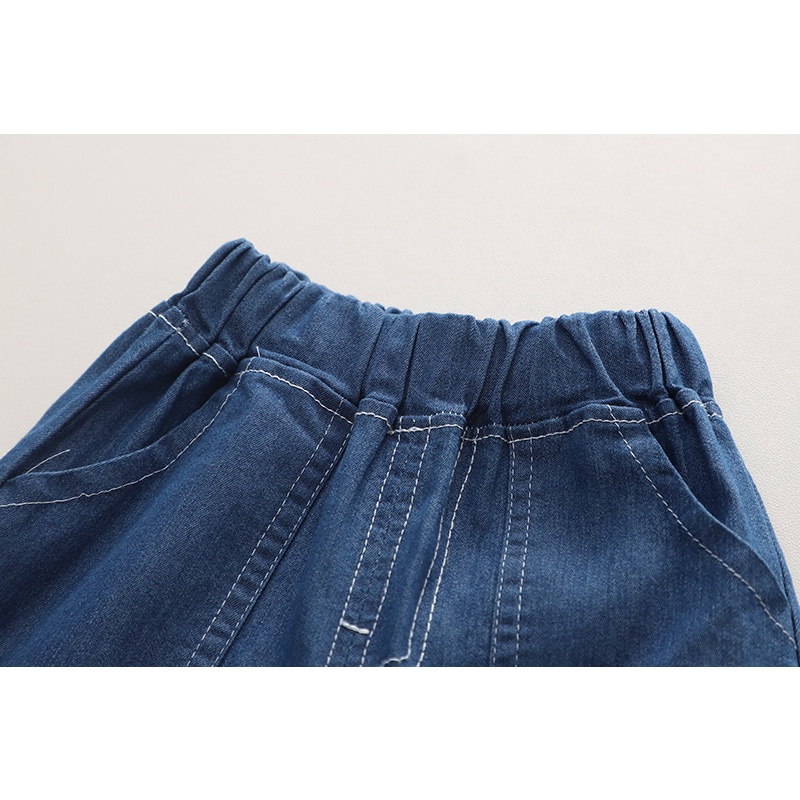 Bộ Áo Sơ Mi Tay Ngắn Phối Quần Short Vải Cotton Thời Trang Mùa Hè Cho Bé Trai