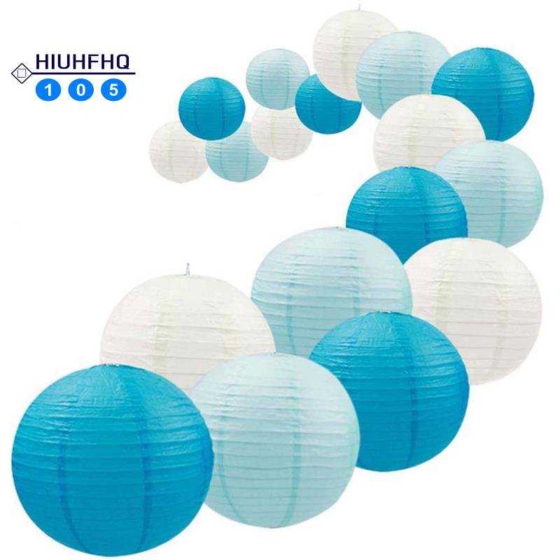 18 Lồng Đèn Giấy Màu Xanh Hoàng Gia Nhật Bản