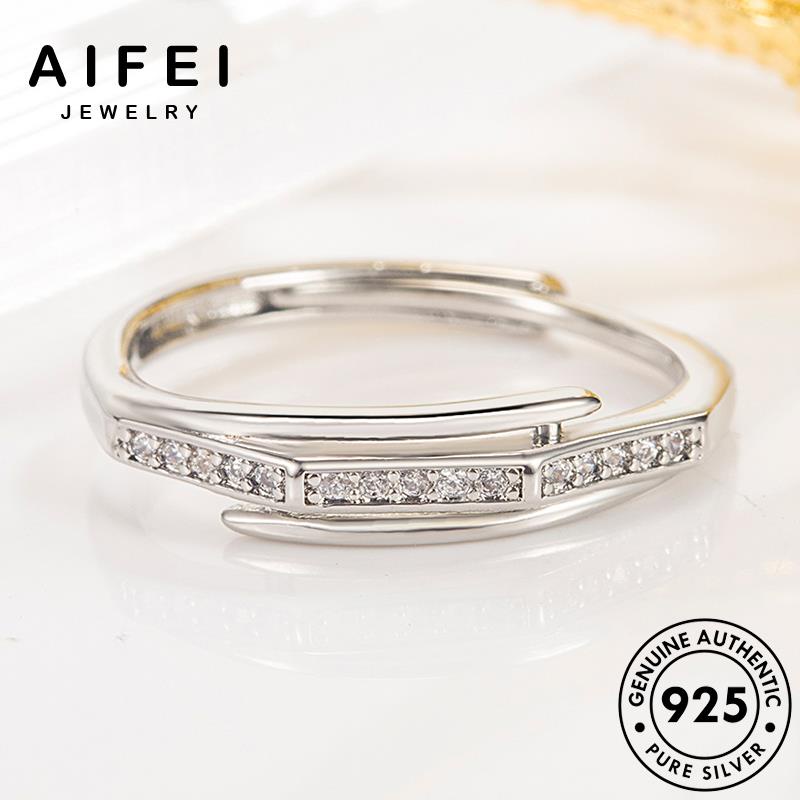 AIFEI JEWELRY trang bản 925 cương lãng thời bạc cặp thật moissanite sức đôi quốc mạn kiện nhẫn hàn nguyên phụ kim R314