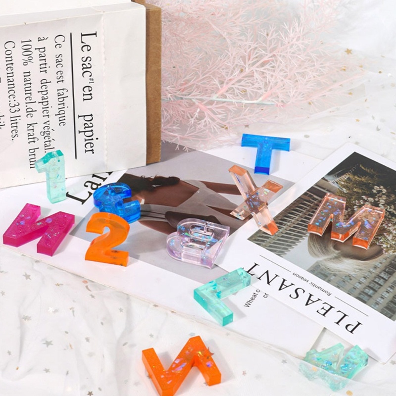 Khuôn Silicone Làm Trang Sức Nhựa Resin Hình Chữ Cái