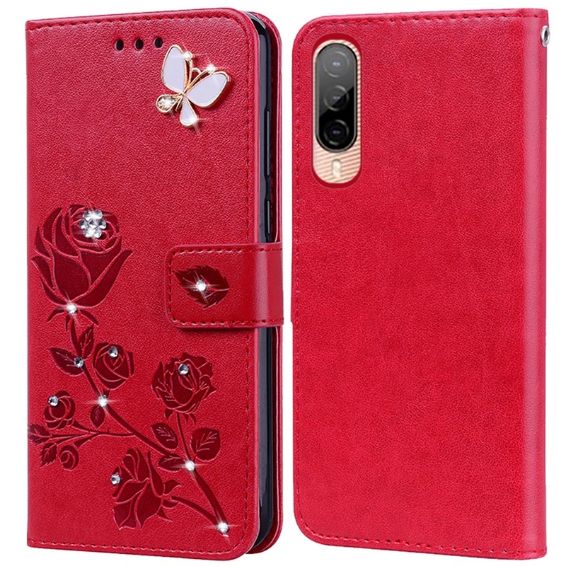 Ốp Lưng Da Họa Tiết Hoa Hồng Dập Nổi Đẹp Mắt Cho HTC Desire 22 Pro 5G