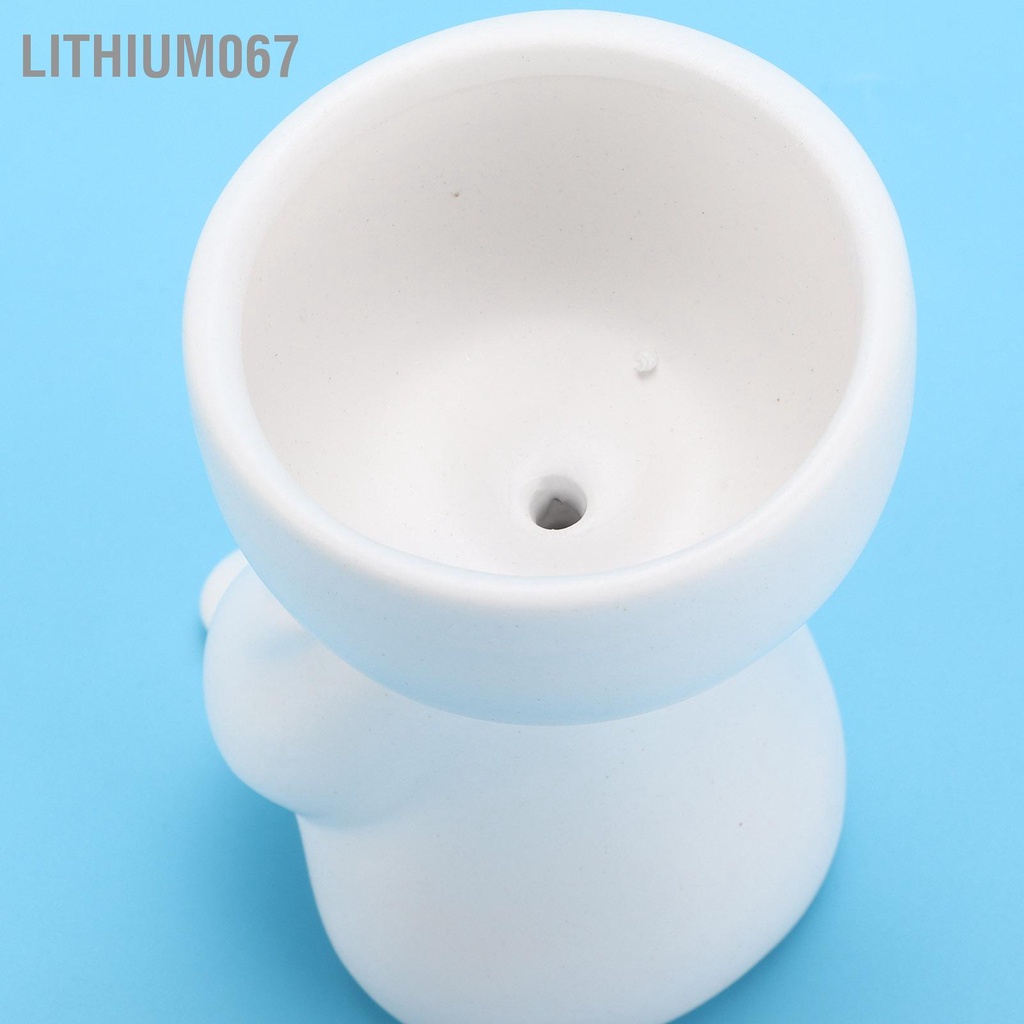 Lithium067 Vật Có Giá Đỡ DIY Mini Dễ Thương Hình Người Gốm Sứ Trắng Hoa Cho Hộ Gia Đình Các Loài Xương Rồng Trang Trí Món Quà