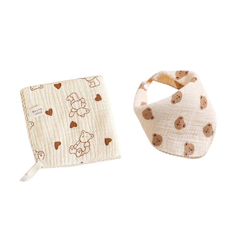 Yếm Ăn Vải Cotton Hình Tam Giác Đa Năng Chuyên Dùng Cho Bé