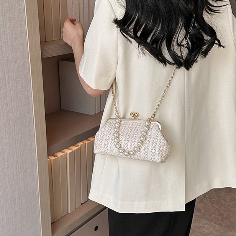 Túi cói Vai Kiểu Ví Tiền Bằng Rơm Thời Trang Sành Điệu Cho Nữ