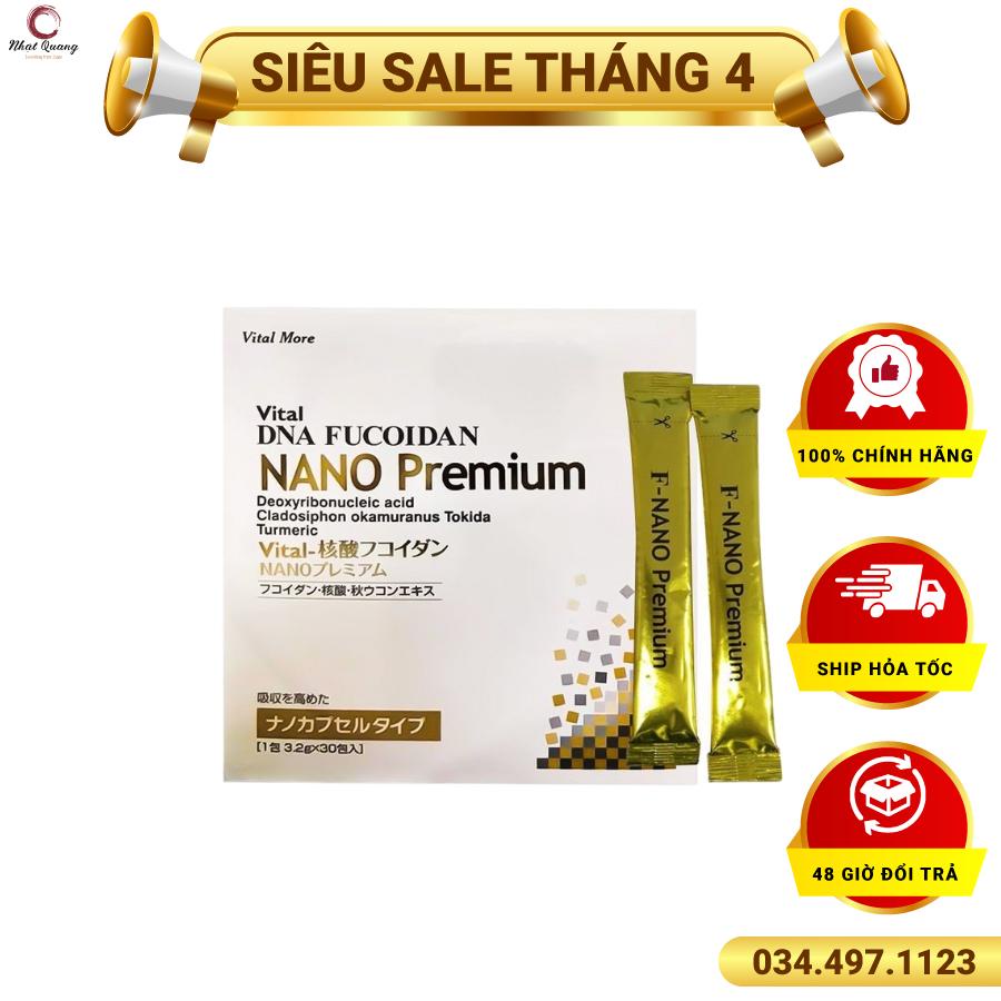 Fucoidan Nano Vàng 90 Gói, Vital DNA Fucoidan Nano Premium  - Hàng nội địa Nhật date xa