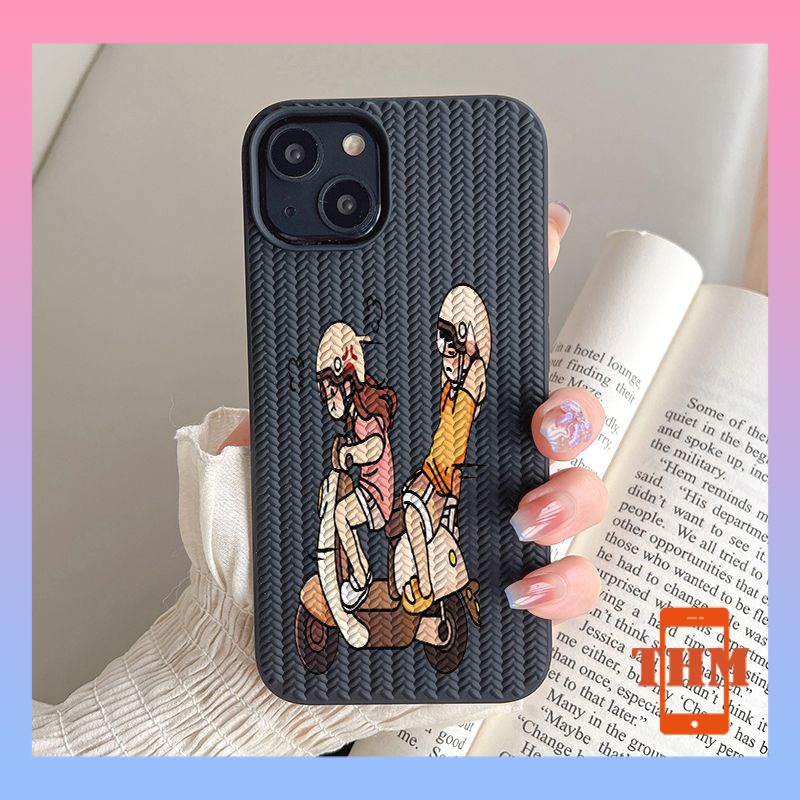 Ốp lưng iphone Dễ thương chạy như bay, nam nữ dệt kim, di động, cặp đôi, phim hoạt hình, vỏ mềm silicon Cho Iphone 6 / 6S / 6splus / se / 7 / 7plus / 8 / 8plus / X / xs / xsmax / 11 / 12 / 13 / 14 / Plus / Pro / Pro Max-609