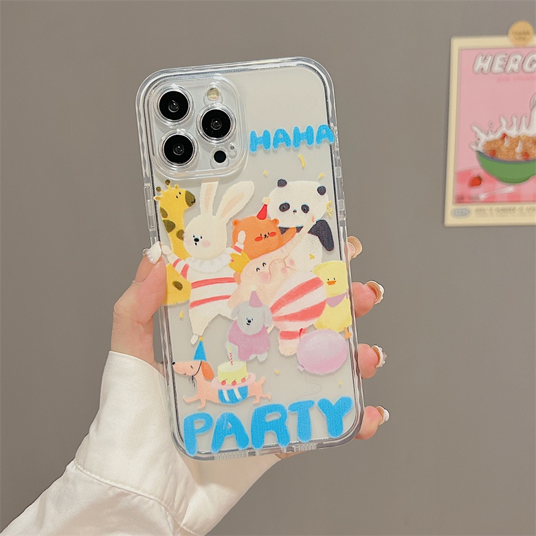 Ốp Điện Thoại TPU Dẻo Họa Tiết Hoạt Hình Gấu Trúc Dễ Thương Chống Rơi Cho iphone 13 14 12 11 pro max