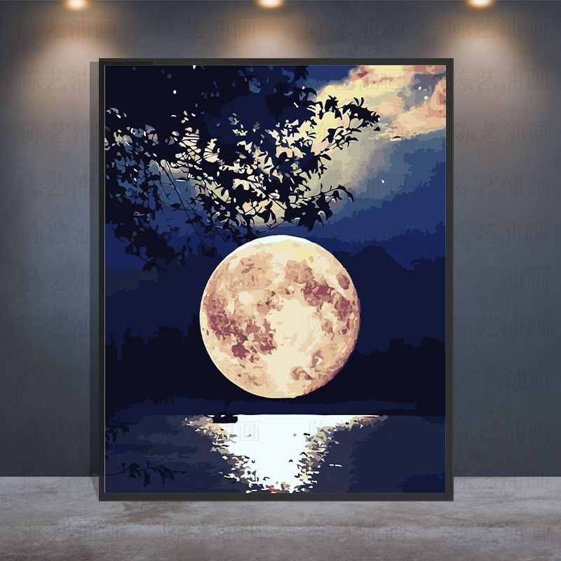 Tranh Sơn Dầu Trang Trí Nội Thất 30 * 40cm Tự Làm Hình Phong Cảnh