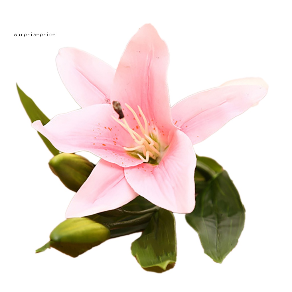 Bó Hoa Lily Giả 3 Bông Trang Trí Tiệc Cưới