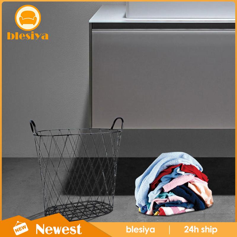 Giỏ Đựng Đồ Giặt Bằng Sắt Có Tay Cầm Trang Trí Nhà Cửa