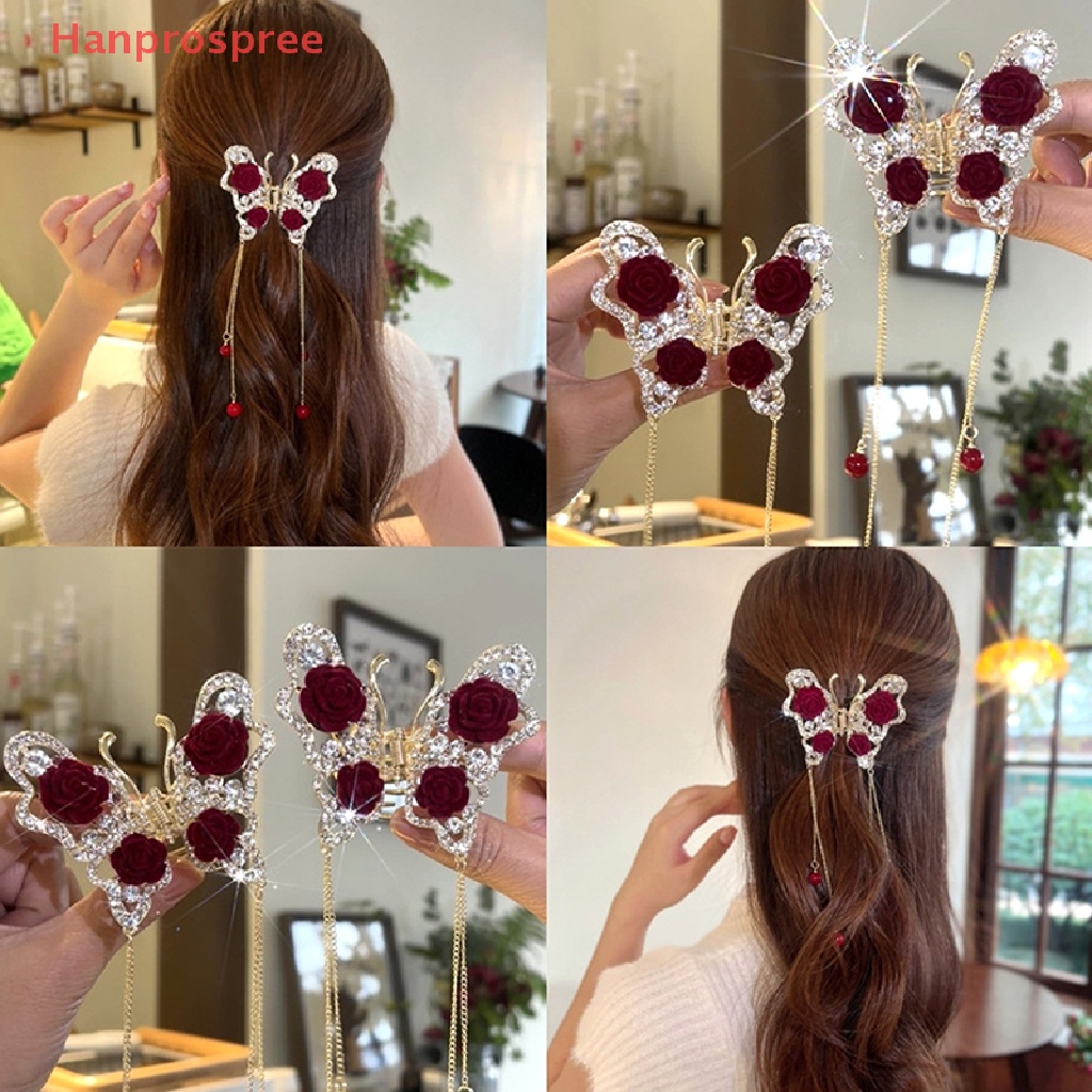 Kẹp Tóc Hình Cá Mập Đính Đá Phối Tua Rua Thời Trang Cho Nữ