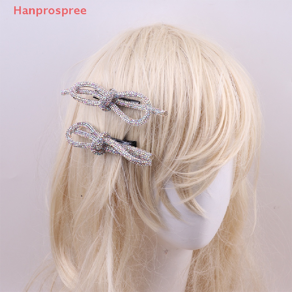 Bộ 2 Kẹp Tóc Nơ Đính Đá Thời Trang