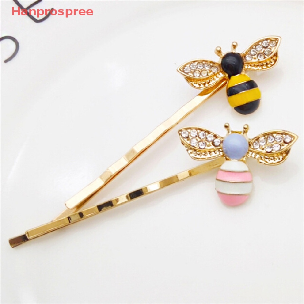 Kẹp Tóc Hình Chú Ong Đính Pha Lê Dễ Thương Cho Nữ