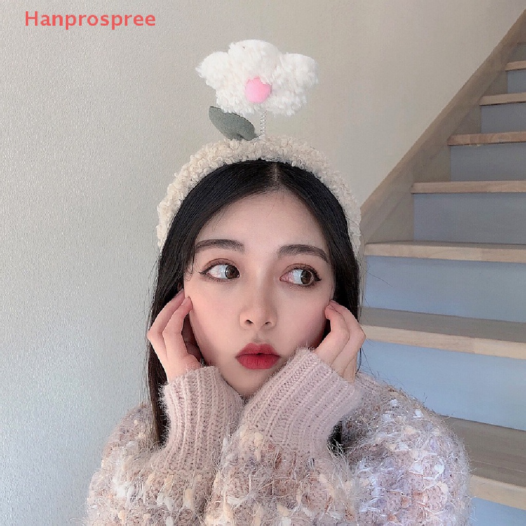 Băng Đô Cài Tóc Rửa Mặt Hình Bông Hoa Màu Đỏ Vui Nhộn