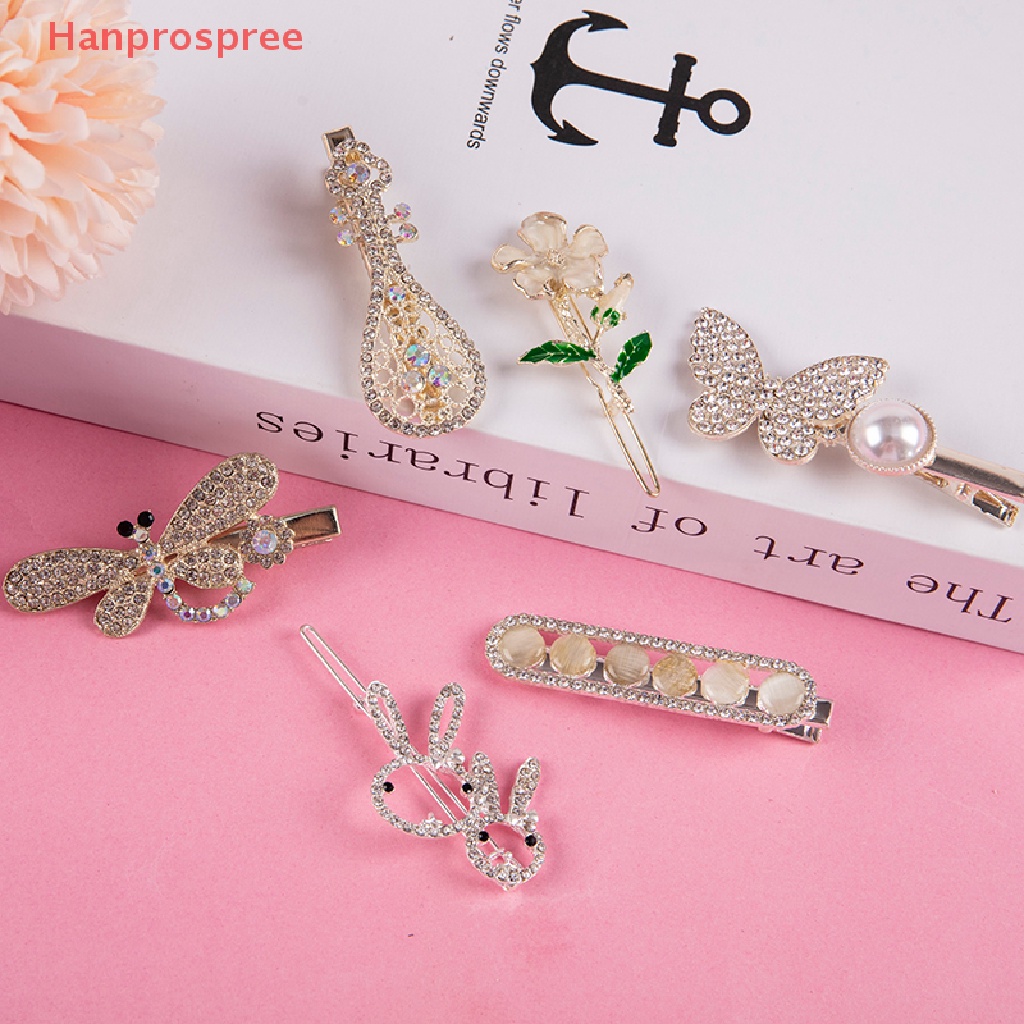 1 Kẹp Tóc Đính Đá Ngọc Trai Thời Trang Cho Nữ