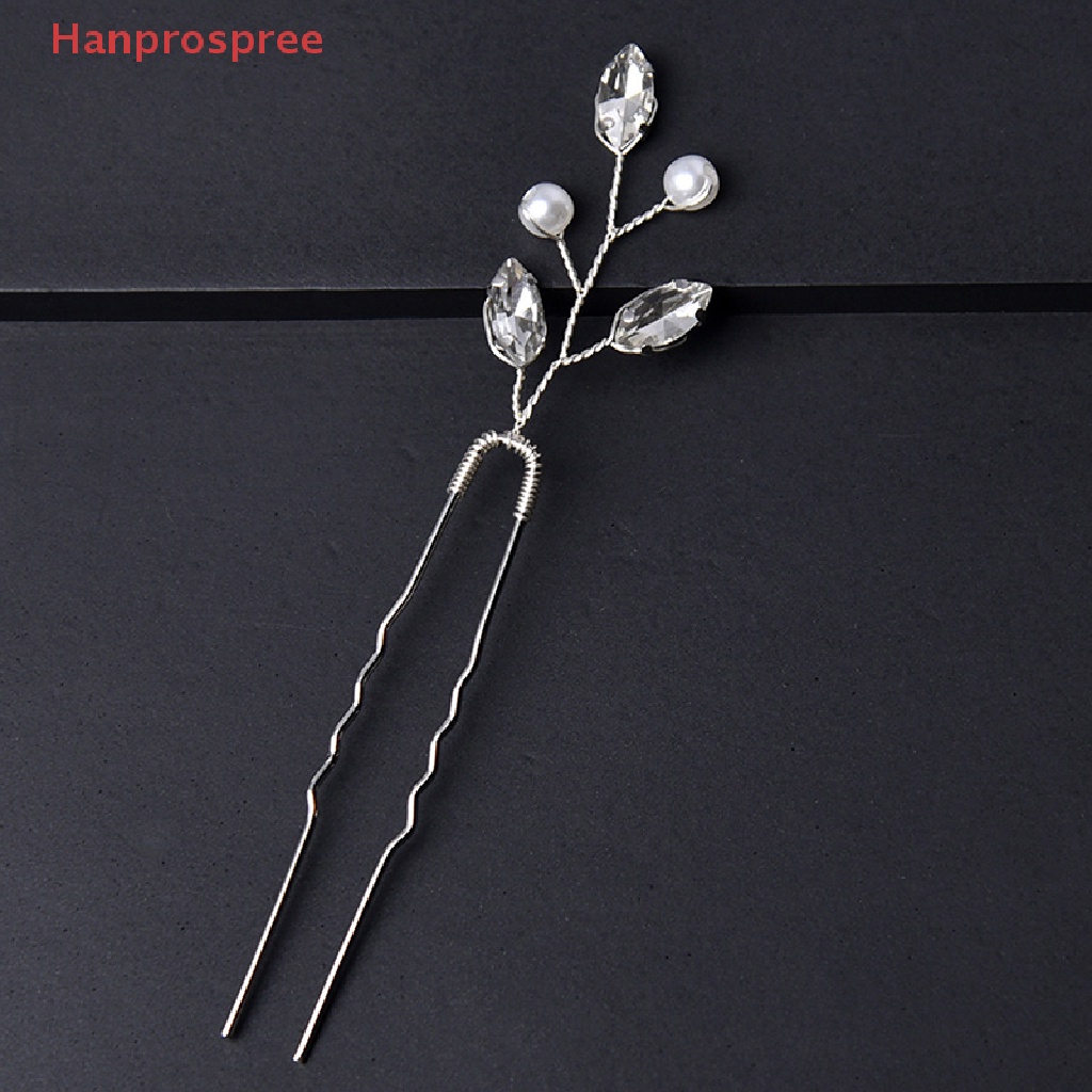 Trâm Cài Tóc Chữ U Đính Đá Và Ngọc Trai Nhân Tạo Thanh Lịch Thời Trang Cho Cô Dâu