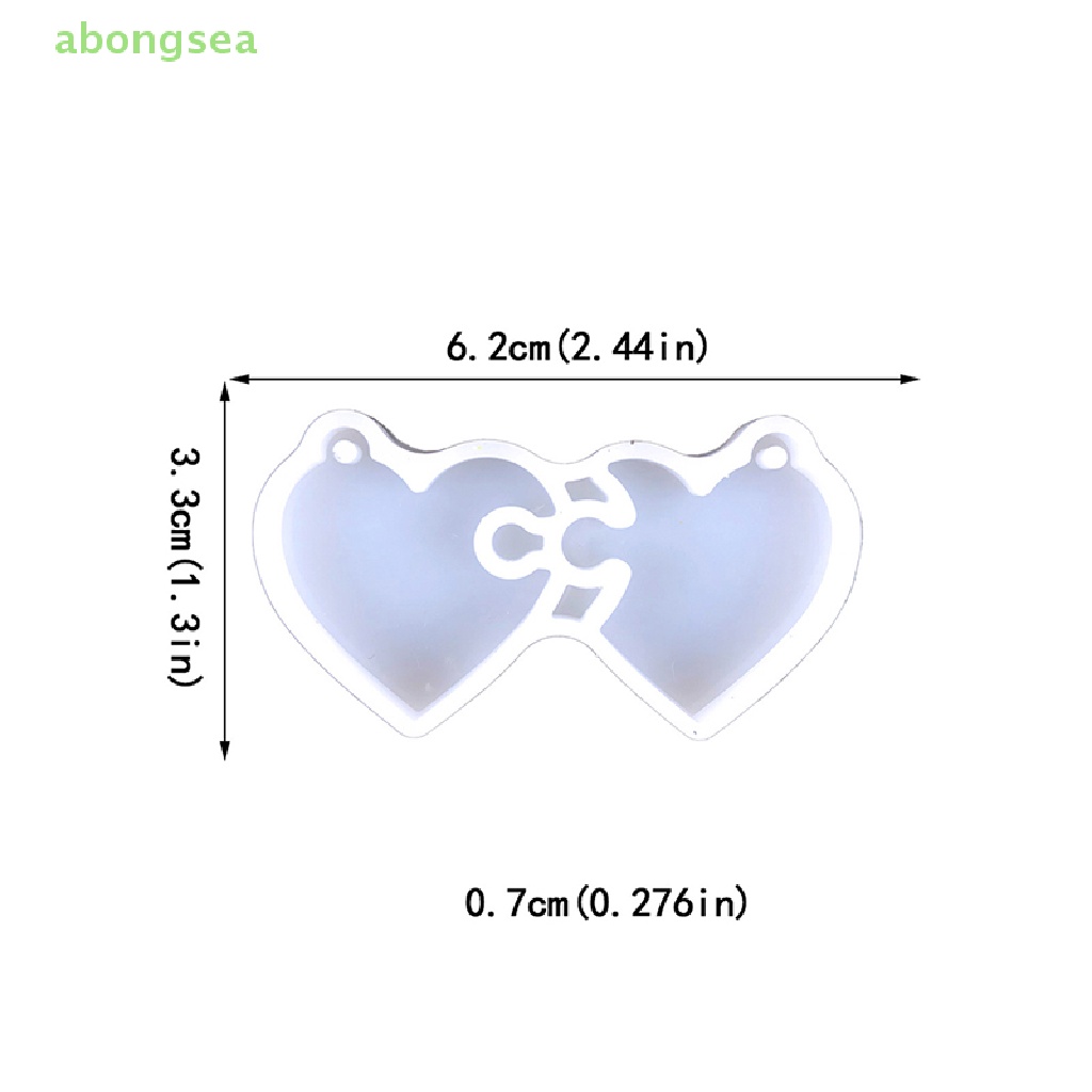 Khuôn Silicone Hình Trái Tim Làm Bông Tai DIY