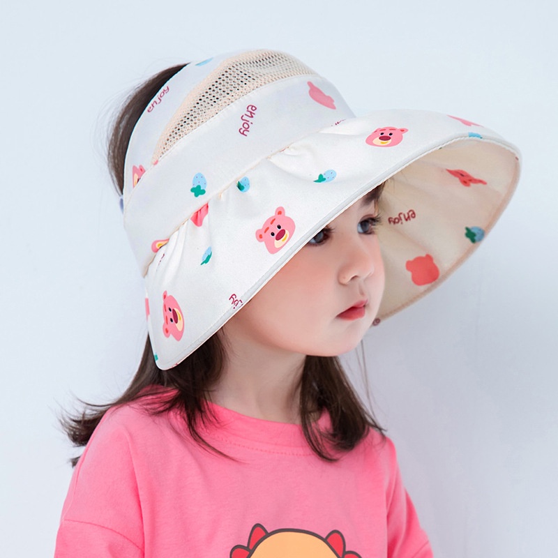 Mũ Lưỡi Trai Hở Chóp Chống Nắng Họa Tiết Hoạt Hình Dễ Thương Cho Bé