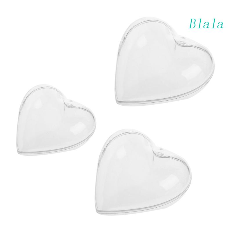 Bộ 5 Hộp Nhựa Đựng Kẹo Hình Trái Tim Trong Suốt