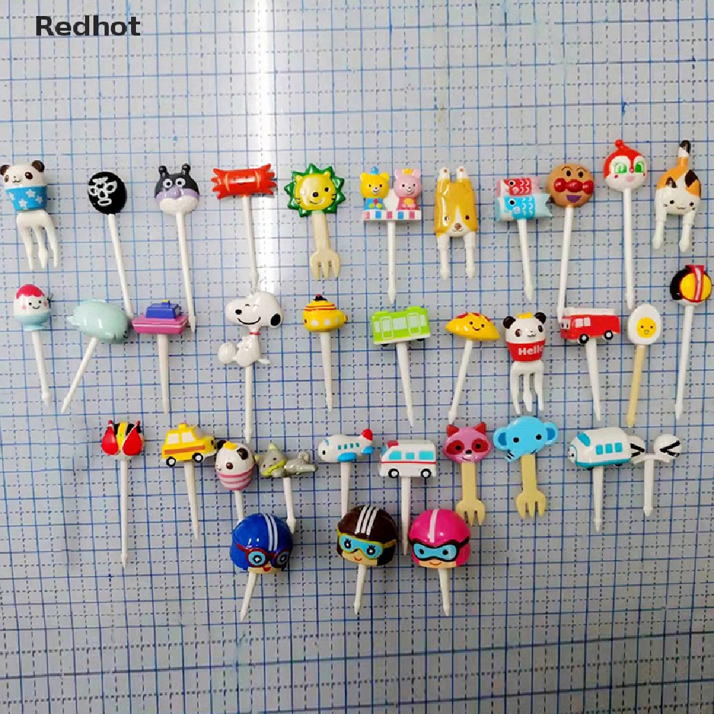 &lt; Redhot &gt; Bộ 5 Nĩa Ăn Trái Cây Hình Động Vật Hoạt Hình Sáng Tạo Cho Bé