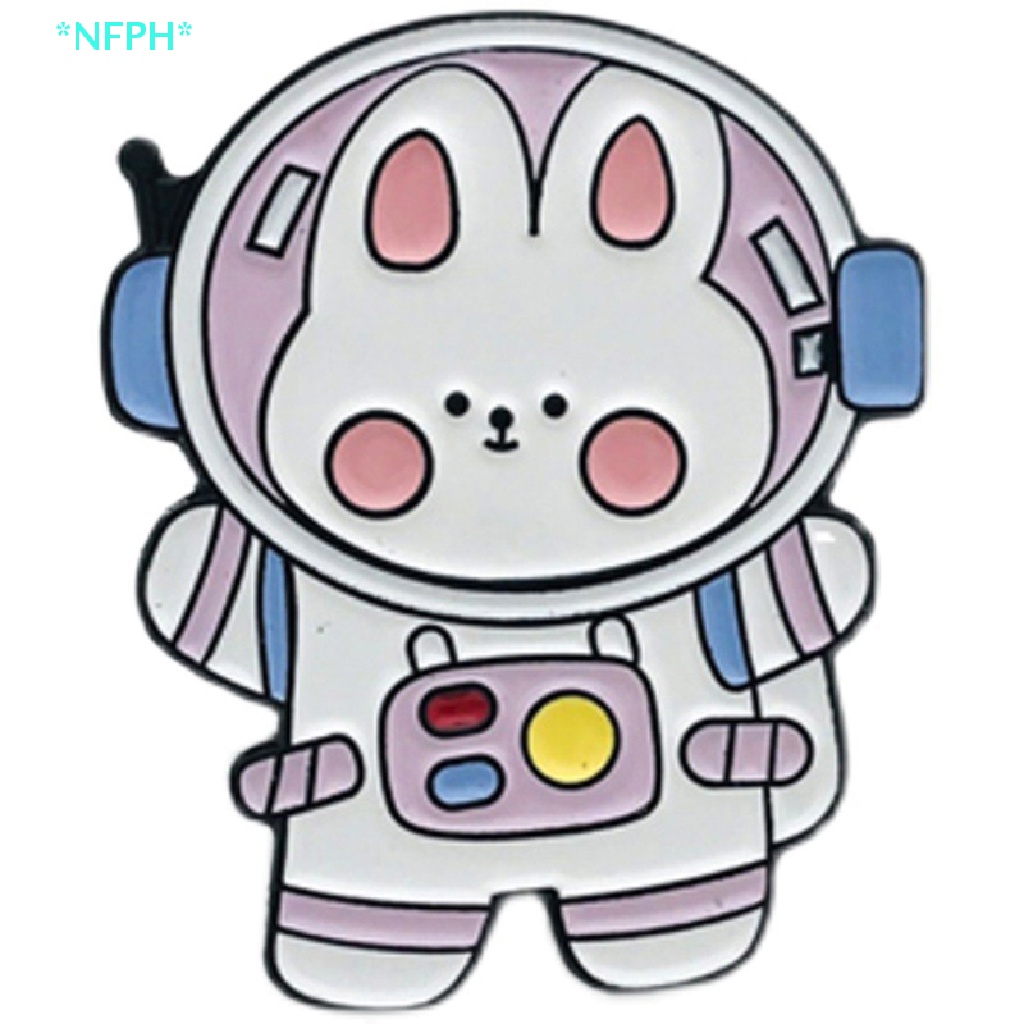 Nfph &gt; Một Cặp Ghim Cài Áo Bằng Hợp Kim Hình Phi Hành Gia Hoạt Hình Dễ Thương Mới
