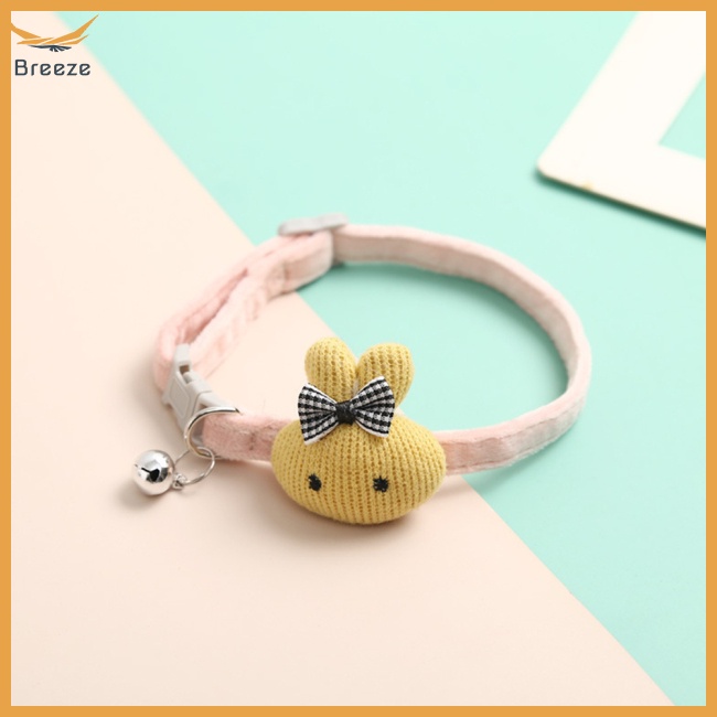 Vòng Cổ Thú Cưng Gắn Chuông Hình Thỏ Hoạt Hình Có Thể Điều Chỉnh Kích Thước