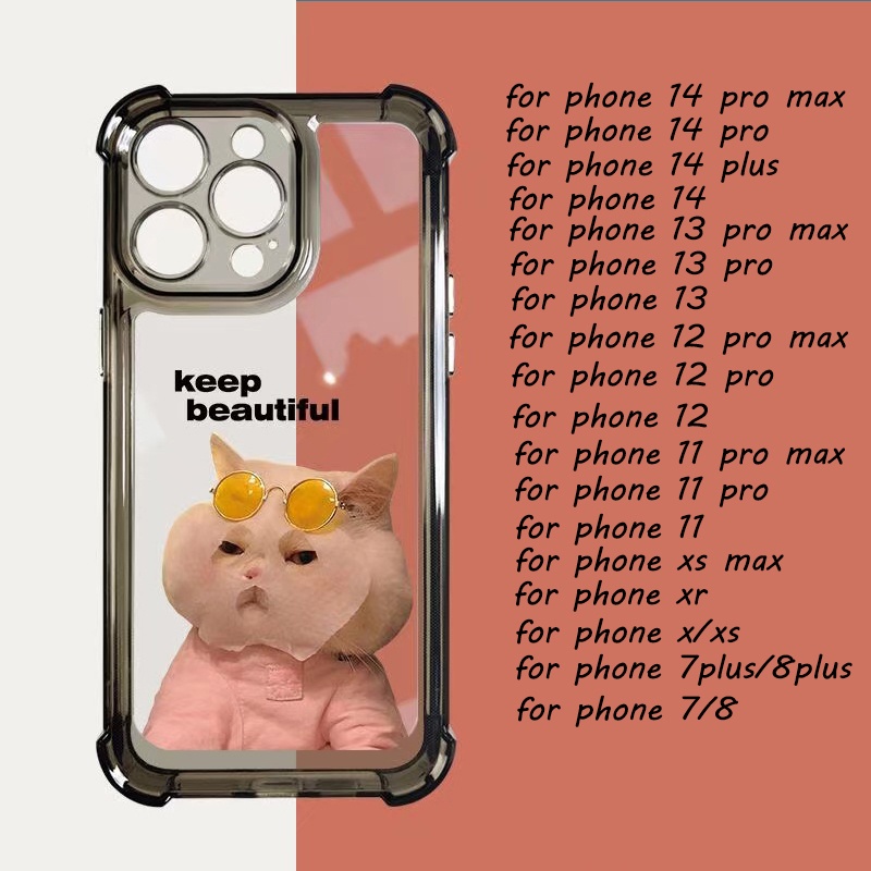 Ốp Điện Thoại TPU Mềm Trong Suốt Chống Sốc Hình Mèo Đeo Khẩu Trang Cho IPhone 11 14 13 12 Pro XS Max X XR 7 + 8 6 6S Plus Sự Bảo Vệ