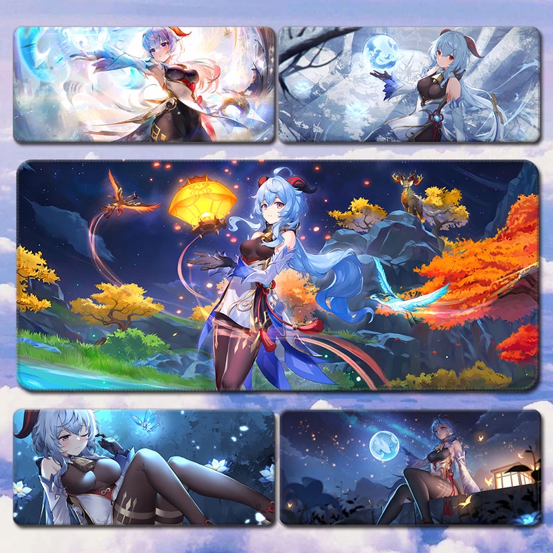 Genshin Impact Gan Yu mouse pad oversized gaming cute female computer keyboard desk pad small boys game anime custom